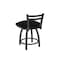 Holland Bar Stool Co 18" Low Back Swivel Vanity Stool, Pewter Finish, Black Vinyl Seat 41118PWBlkVinyl - alternate 5